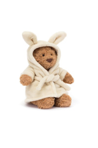 Child Baby: Jellycat Bartholomew Bear Bathrobe Brown 8x12x26cm