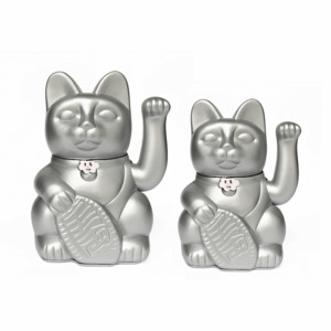 Diminuto Cielo Silver Luckycat Decorative Tabletop Object
