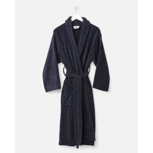 Citta Velour Cotton Robe - Night