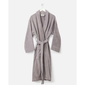 Her: Citta Velour Cotton Robe - Pansy