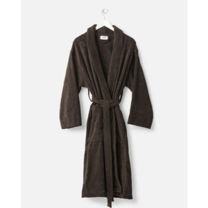 Her: Citta Velour Cotton Robe - Cocoa