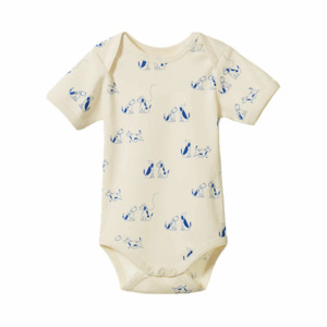 Child Baby: Nature Baby Short Sleeve Bodysuit - Dog Walk Print