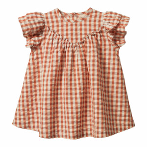 Child Baby: Nature Baby Una Dress - Dandelion Gingham