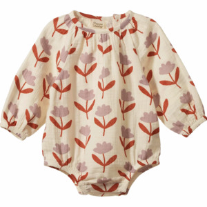 Child Baby: Nature Baby Meadow Bodysuit Muslin - Fleurette Print