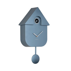 Karlsson Modern Cuckoo Clock - Metallic Blue