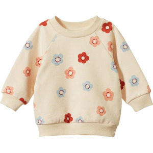 Nature Baby Emerson Sweater - Flora Stamp Print