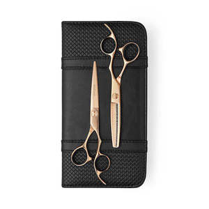 2025 Matsui Rose Gold Damascus Offset Scissor Thinner Combo