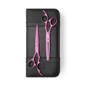 Matsui 2025 Neon Pink Offset Scissor Thinner combo
