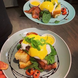 Holy Hunt Eggs Benedict