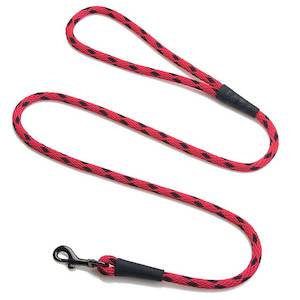Mendota Dog Snap Lead - Black Metallic Hardware (6 foot)