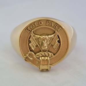 Signet Rings Wide Band: MacLeod Clan Crest Signet Ring