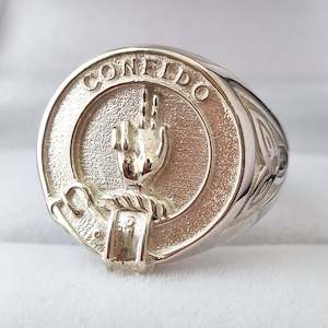 Boyd Clan Crest Signet Ring - celtic sides