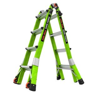 Tools And Instruments: Staffy Little Giant DARK HORSE, M17, 4 STEP, FIBREGLASS MULTI LADDER, ROCK-LOCKS, INDUSTRIAL 150KG