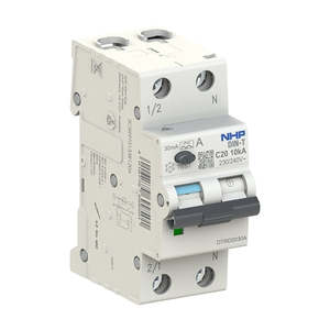 Power Distribution: NHP Dint RCBO 10kA 1P+N 20A C Curve 30mA Type A 36mm