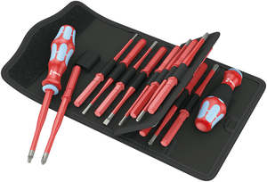 Handtools: Wera Kraftform Kompakt Stainless Screwdriver Set 17pc 1000V VDE