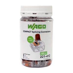 Rail Connectors: ECS Wago Jar (100) 2-Way 4mm