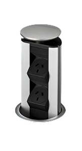 Pop Up Power Point: Port - 2 Power (angled) silver