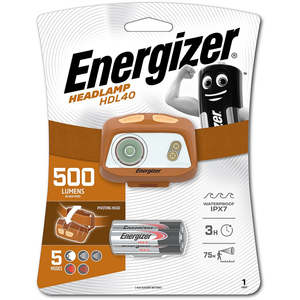Torches: Energizer E303836200 Headlight TIER2 HDL40 500L Y24A32