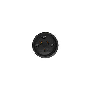 Plug Top Connector Domestic: Socket 3pin Flat 10A Rubber Black