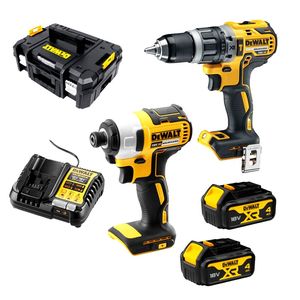 Dewalt 18V XR Brushless Compact 2 Piece Kit - 5.0Ah