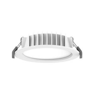 Ceiling Or Wall: Halcyon Base DL Eco 8W 3K/4K/57K CRI90 3SDCM Dimmable IC-4 Pre-wired with XL Quick Connect Primary Adapter White IP44