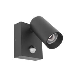 Halcyon Exterior Led Spot Single Tilt/Rotate 8W Pri:240V Sensor 3K-Black