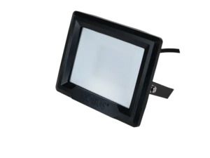 Floodlighting: Robus HiLume 50W LED flood light, IP65, Black, 4000K, c/w 1m flex