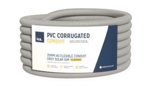 ICS 25mm HD Flexible Conduit Grey Solar 10m