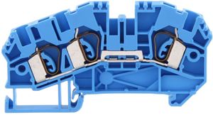 Mains Connection Boxes: Conta-Clip Single Level 4mm 3 Connection Spring Clamp Terminal Block (B