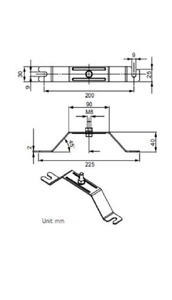 Tunnel Roadway Or Space: Crouse-Hinds Ceiling Mount Bracket Kit SS316 (Pair) for VLL & ELLK