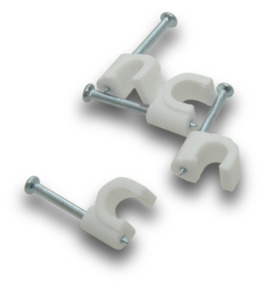 Elecsupp Clips pvc round 7.0mm White