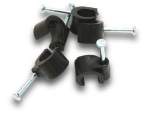 Pinclips: Elecsupp Clips pvc round 8-10mm Black
