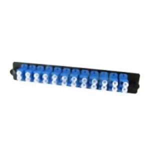 Connection And Termination: CSL FiberExpress Adapter Strip, loaded 12 LC Duplex Singlemode OS2 Adapters (Blue)