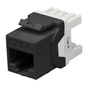 DYNAMIX Cat6 UTP Keystone RJ45 Jack for 110 Face Plate T568A/B Black