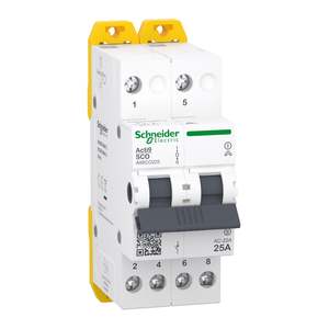 Schneider Electric Acti9 iSSW Changeover Switch I-O-II 2P 25A