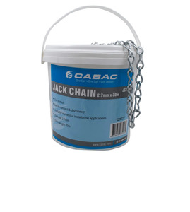Chain: Cabac Jack Chain In Bucket 2.7mm (Price Per Metre)