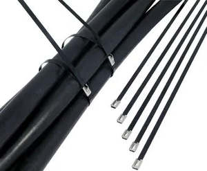 Cabac Cable Tie Epoxy Coated Stainless Premium 200 x 4.6mm 100pc