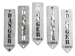 Gtech UGSS Danger Underground Warning Label Stainless