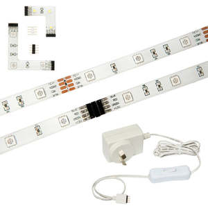Lighting: BRILLIANT LED 2.4M MODULAR STRIP LIGHTING KIT-WARM WHITE