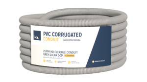 ICS 25mm HD Flexible Conduit Grey Solar 50M