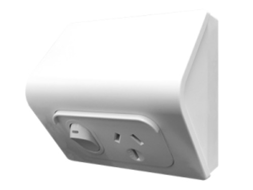 Vynco Metro Outdoor S/G EXT MET P/P HOR 1G 10A SHAL WHT