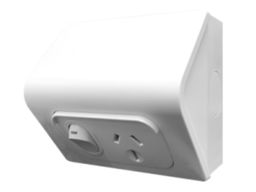 Vynco Metro Outdoor S/G EXT MET P/P HOR 1G 10A DEEP WHT