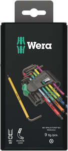 Wera Tamperproof TORX Multicolour L-key set 9pc