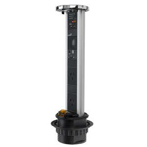 BRILLIANT POWERBOARD POP-UP BENCH TOP POWER SOLUTION W/USB - BLACK