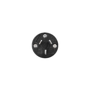 Plug 3pin Flat 10A Rubber Black