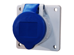 All: Mennekes 32A 3pin 6h Panel Mounted Straight Socket 240V IP44