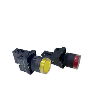 Industrial Control: Chint NP2-EW3165 Illuminated Push Button (White) 1 x N/O 1 x N/C Contacts