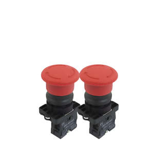 Industrial Control: Chint NP2-ES545 Self Locking Emergency Stop Button 1 x N/O 1 x N/C Contacts