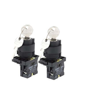 Industrial Control: Chint NP2-EG25 2 Position Locking Key Switch 1 x N/O 1 x N/C Contacts