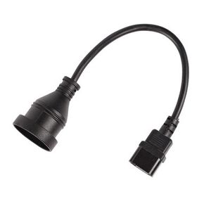 Extension Lead: 4Cabling 30cm IEC C14 Mains Socket Power Cable Black
